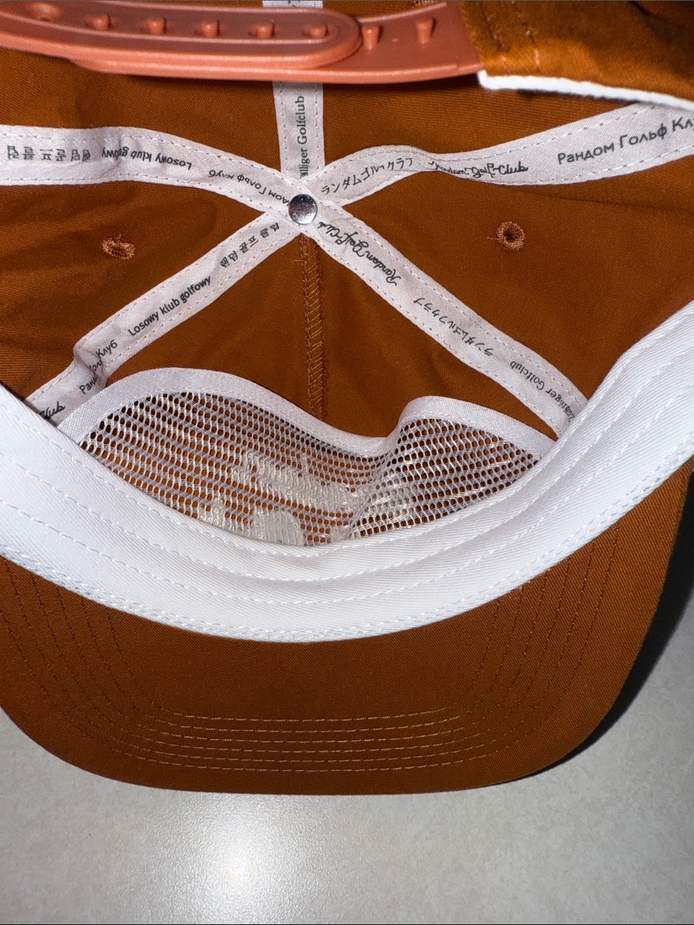 Random Golf Club Orange Rope-Trim Cap - Picture 7 of 7